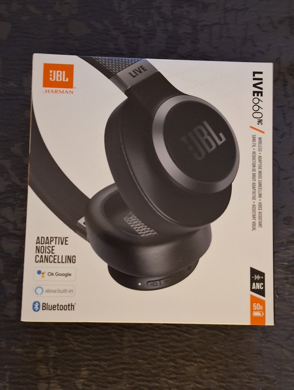 JBL Live 660NC Wireless Over-Ear Headphones — Black